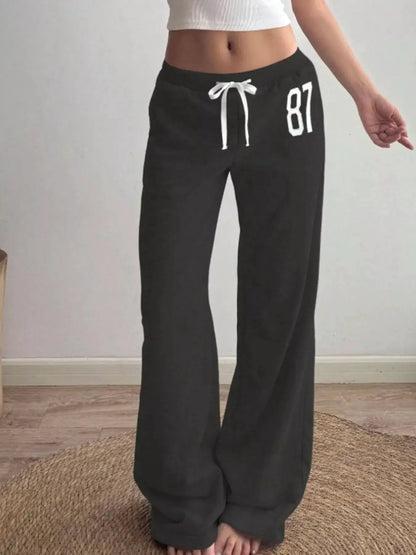 Drawstring Wide Leg Pants by Trendsi
