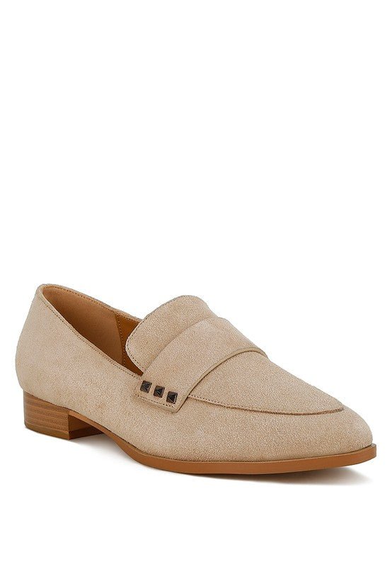 Durance Studded Suede Loafers - Bitsy Gypsy Boutique