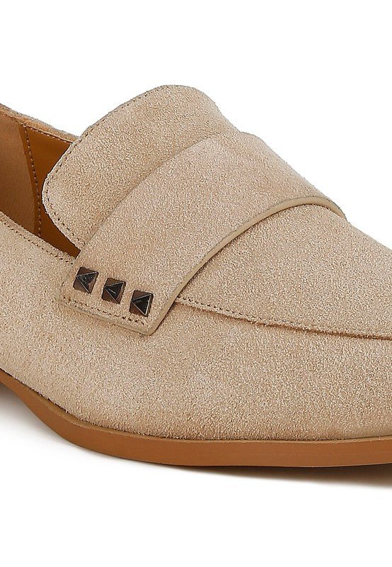 Durance Studded Suede Loafers - Bitsy Gypsy Boutique