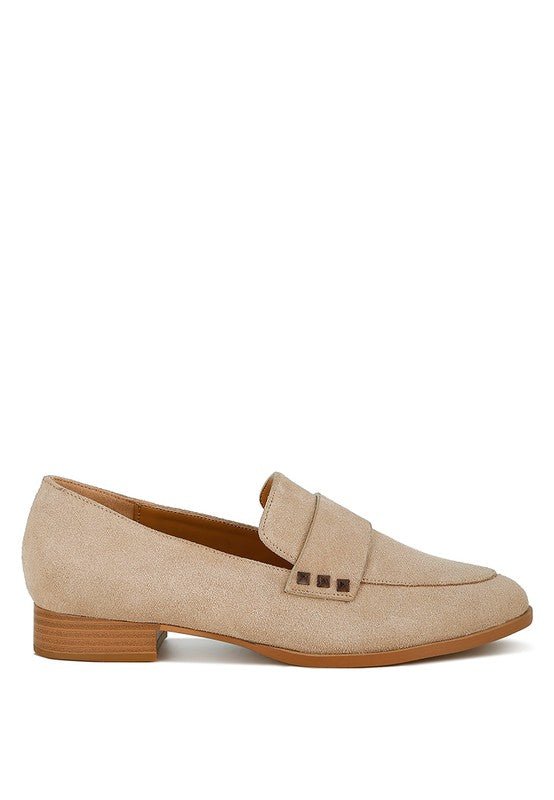 Durance Studded Suede Loafers - Bitsy Gypsy Boutique