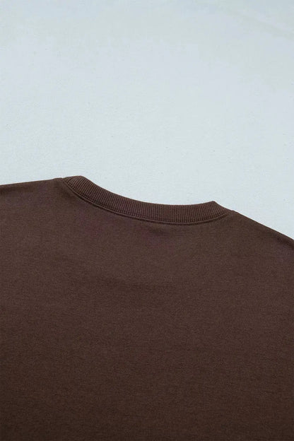 Plaid 'PRAY' Crew Neck Sweatshirt by Trendsi