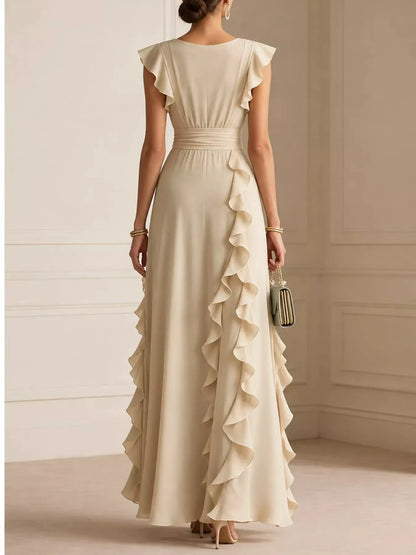 Ruffled Surplice Sleeveless Maxi Dress by Trendsi