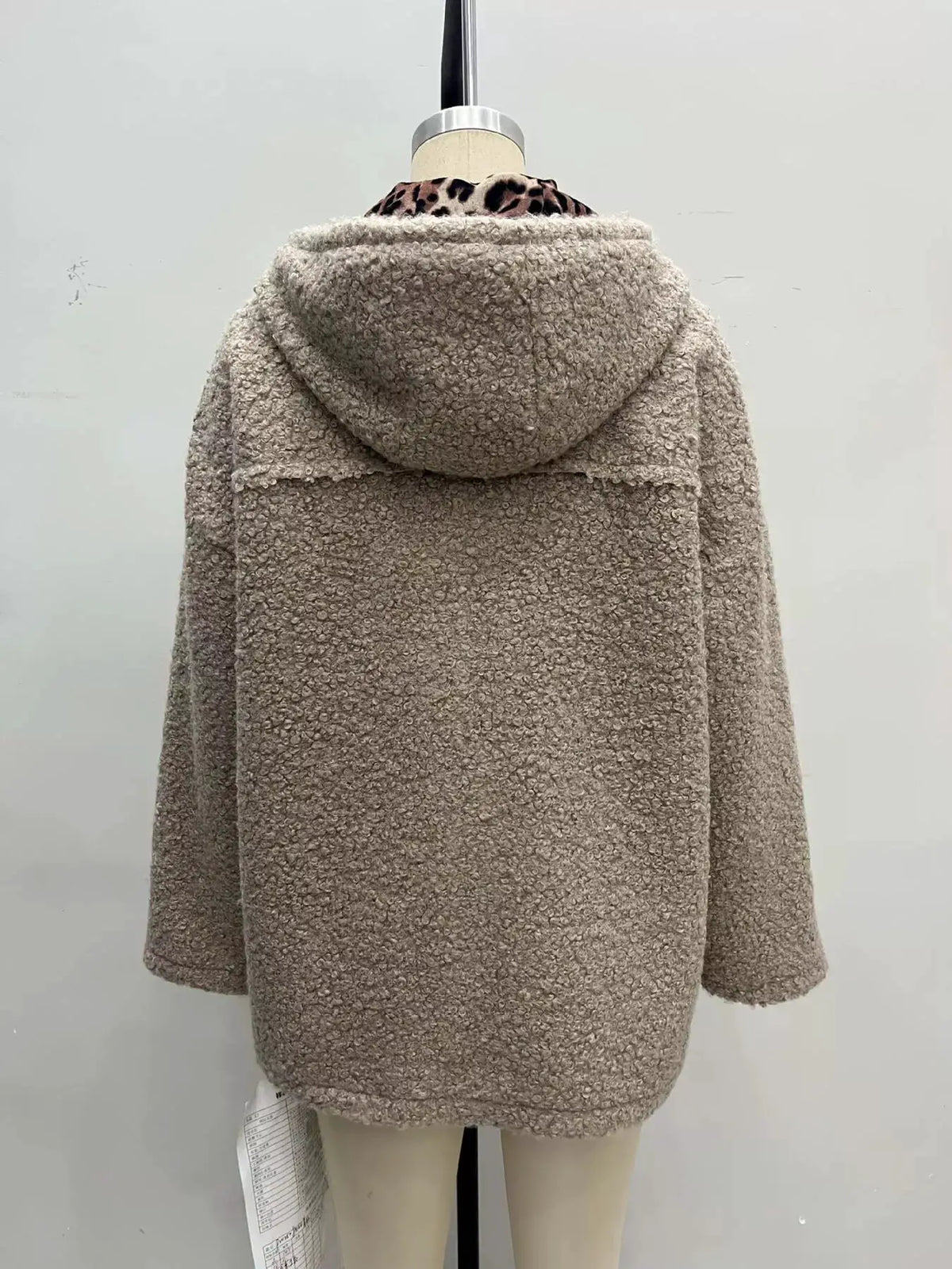 Fleece Zip Up Hooded Outerwear by Trendsi