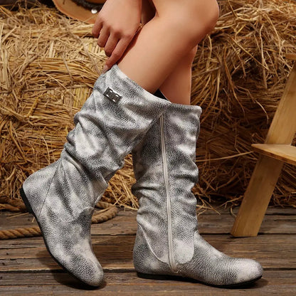 Slouchy Mid-Calf Boots by Trendsi