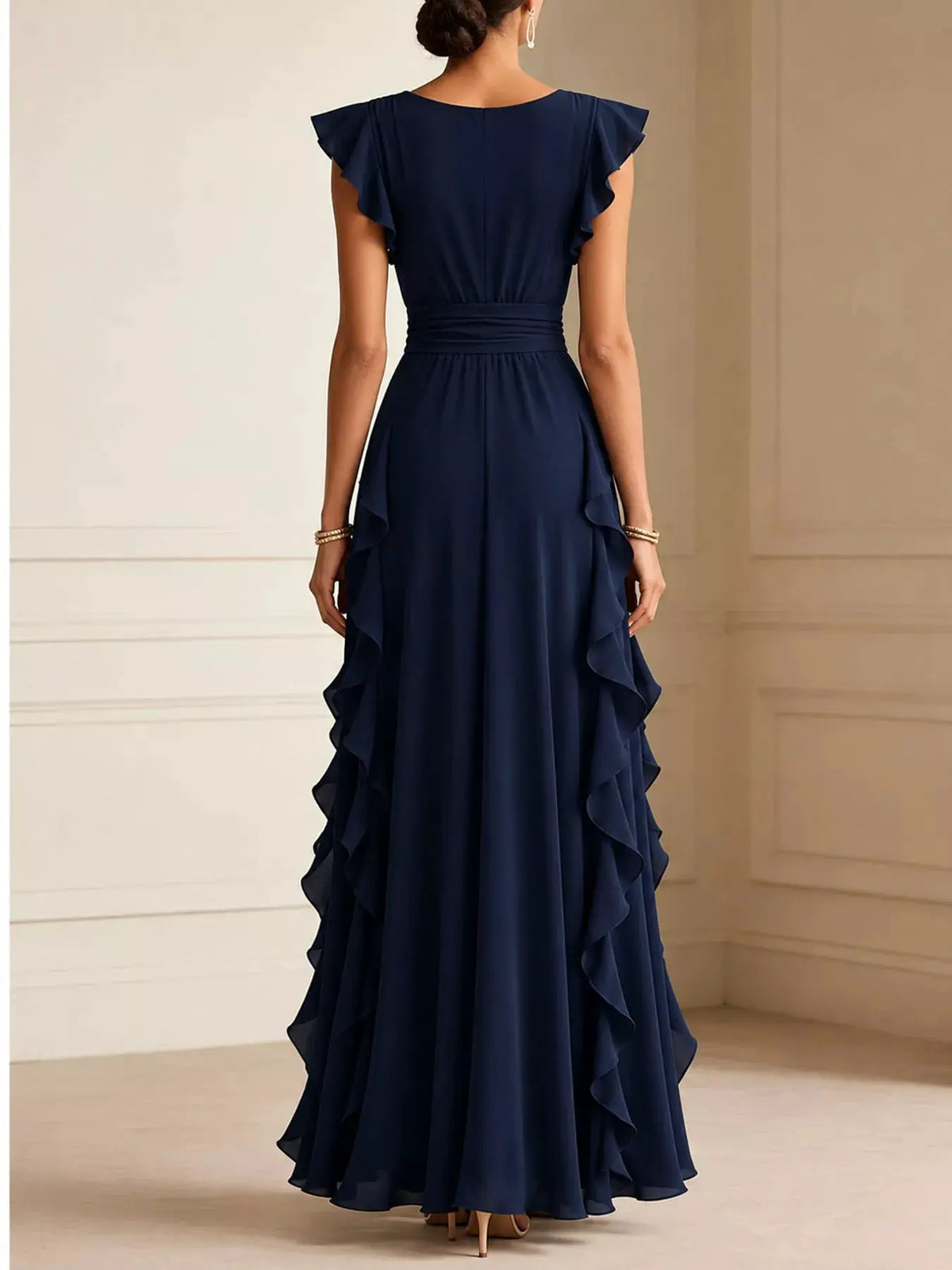 Ruffled Surplice Sleeveless Maxi Dress by Trendsi