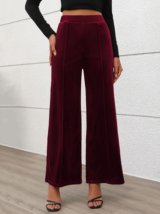 Elastic Waist Wide Leg Pants - Bitsy Gypsy Boutique