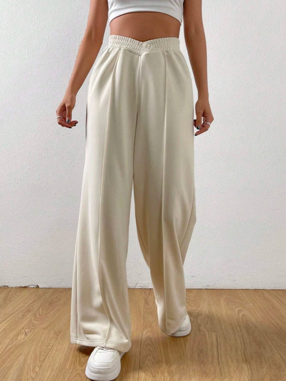 Elastic Waist Wide Leg Pants - Bitsy Gypsy Boutique