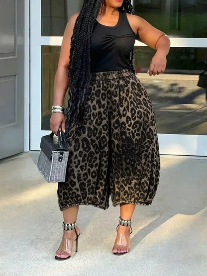 Elastic Waist Wide Leg Pants by Trendsi