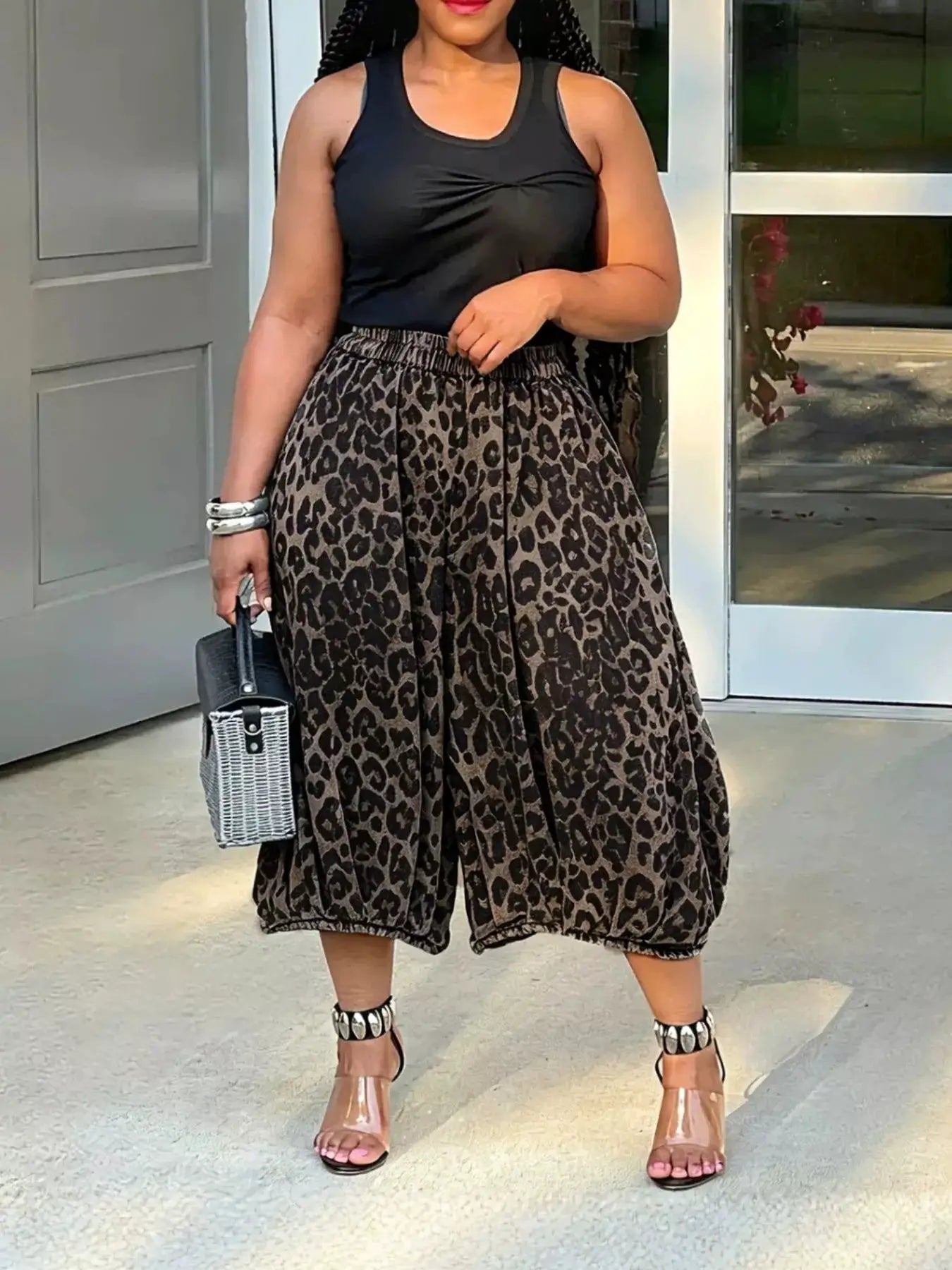 Elastic Waist Wide Leg Pants by Trendsi