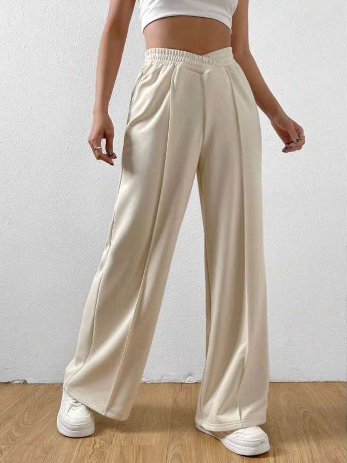 Elastic Waist Wide Leg Pants - Bitsy Gypsy Boutique