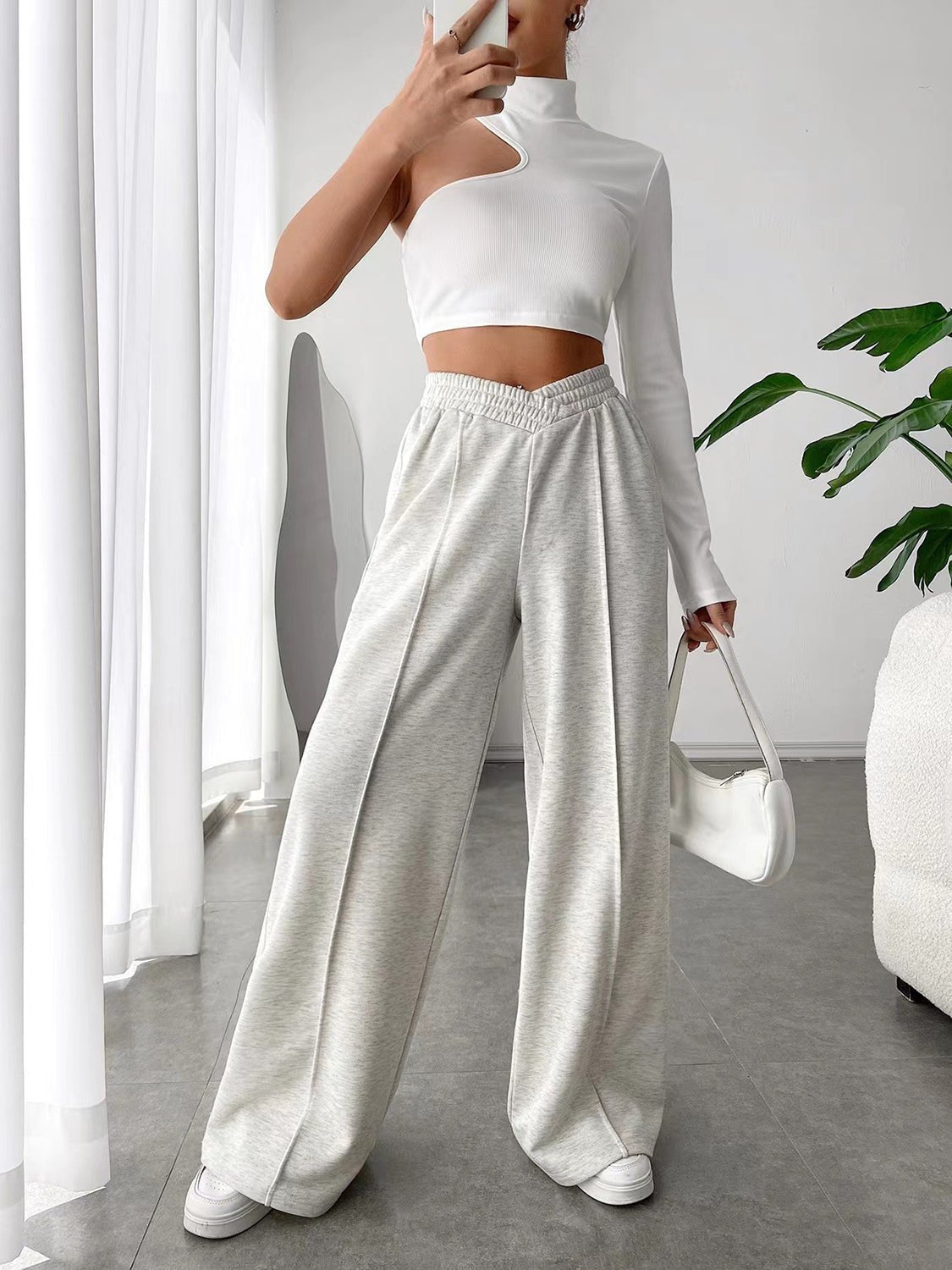 Elastic Waist Wide Leg Pants - Bitsy Gypsy Boutique