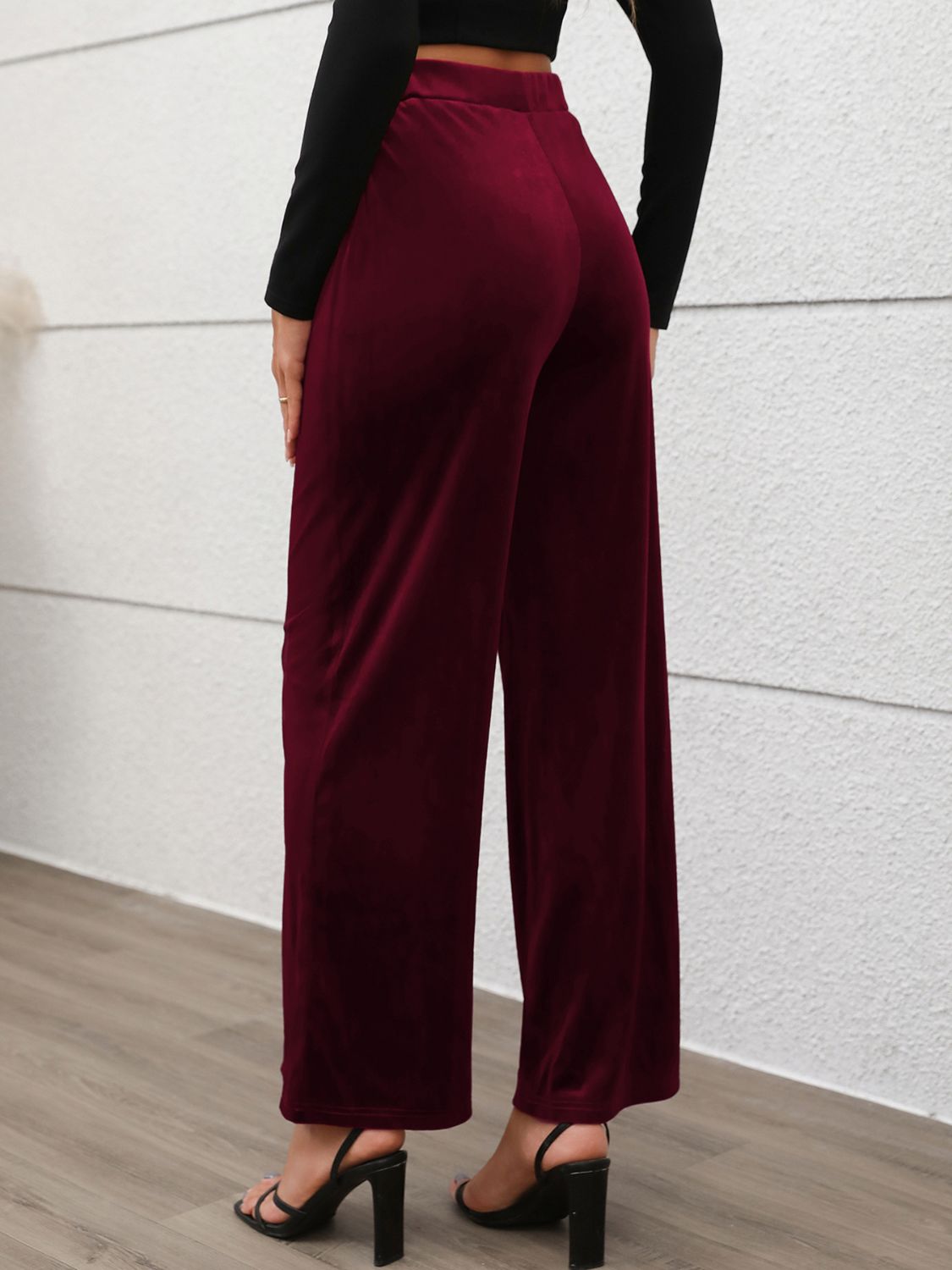 Elastic Waist Wide Leg Pants - Bitsy Gypsy Boutique