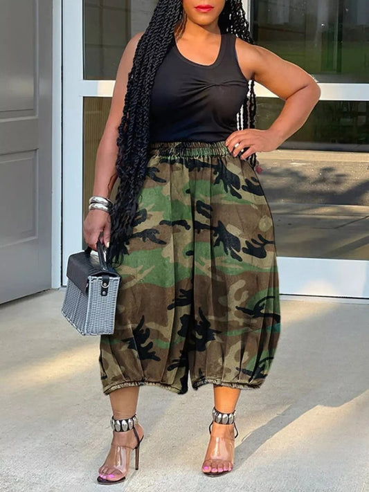 Elastic Waist Wide Leg Pants - Bitsy Gypsy Boutique