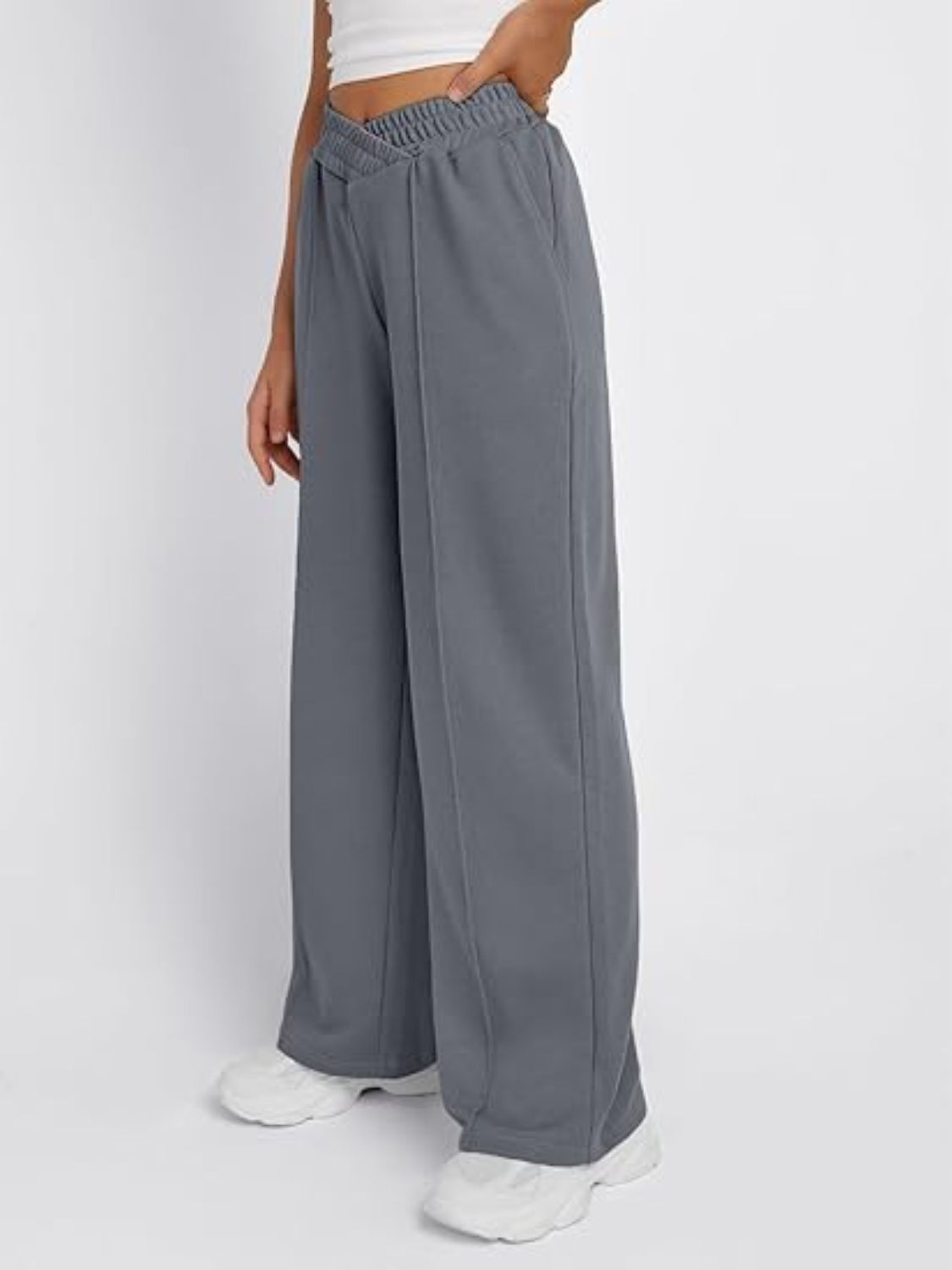 Elastic Waist Wide Leg Pants - Bitsy Gypsy Boutique