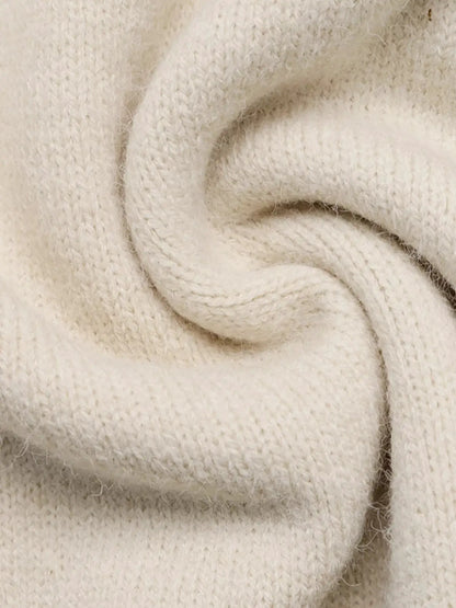 Elegant Lace Trim Round Neck Sweater by Trendsi