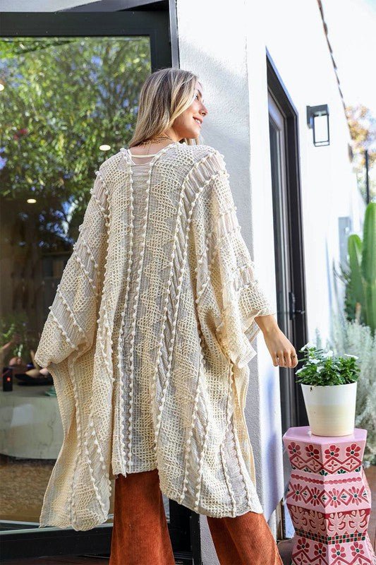 Embroidered Zig Zag Soft Kimono - Bitsy Gypsy Boutique