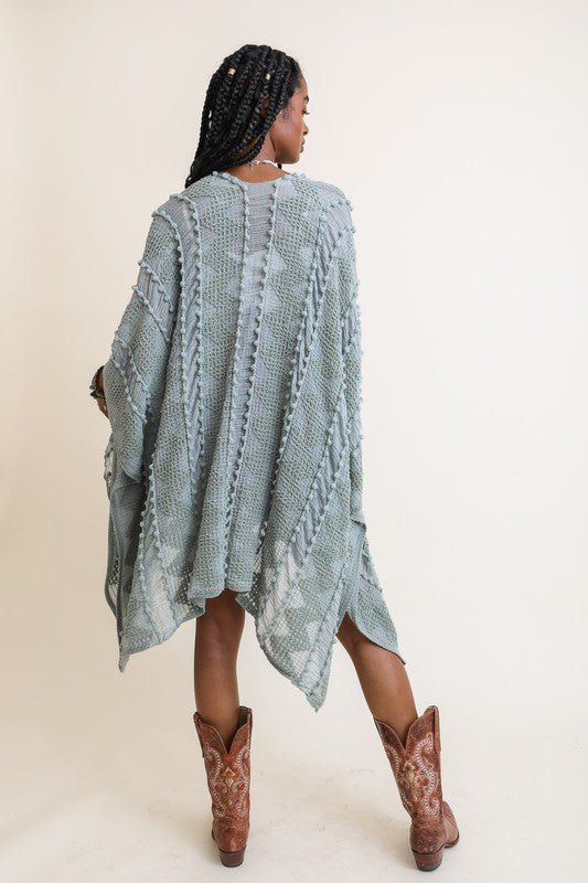 Embroidered Zig Zag Soft Kimono - Bitsy Gypsy Boutique