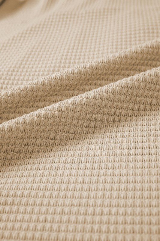 Eyelet Embroidered Patchwork Ruffle Neck Blouse - Bitsy Gypsy Boutique