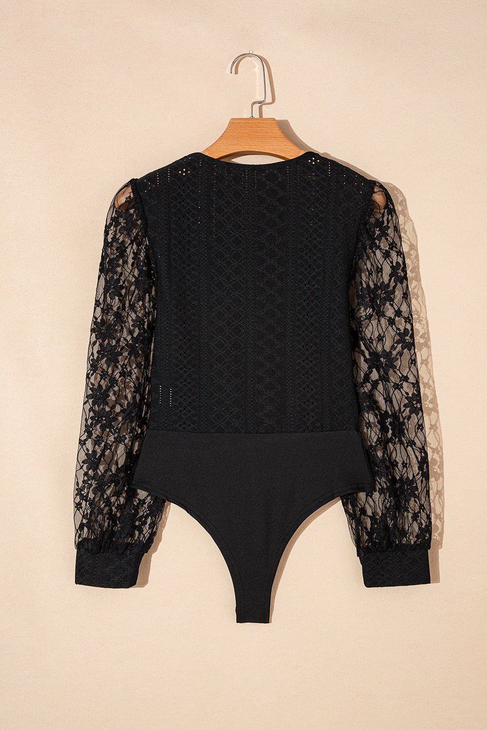 Eyelet Lace Long Sleeve Bodysuit - Bitsy Gypsy Boutique