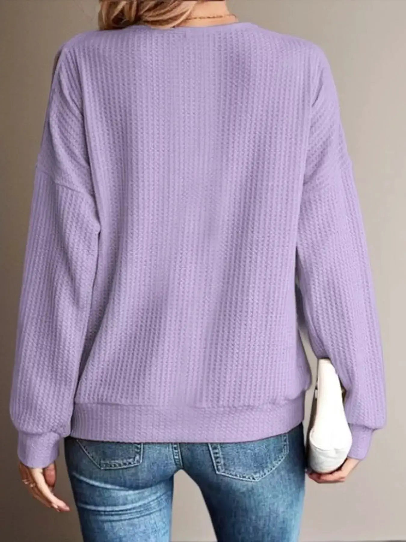 Solid Color Cold Shoulder Long Sleeve T-Shirt by Trendsi
