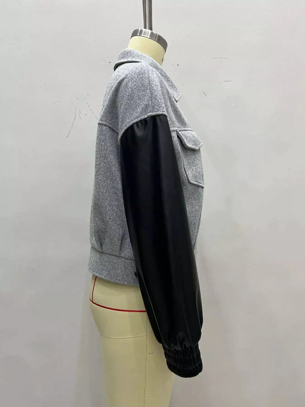 Color Block Zip-Up Jacket by Trendsi