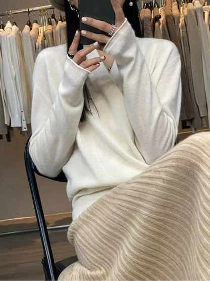 Wrap-Front Long Sleeve Sweater by Trendsi