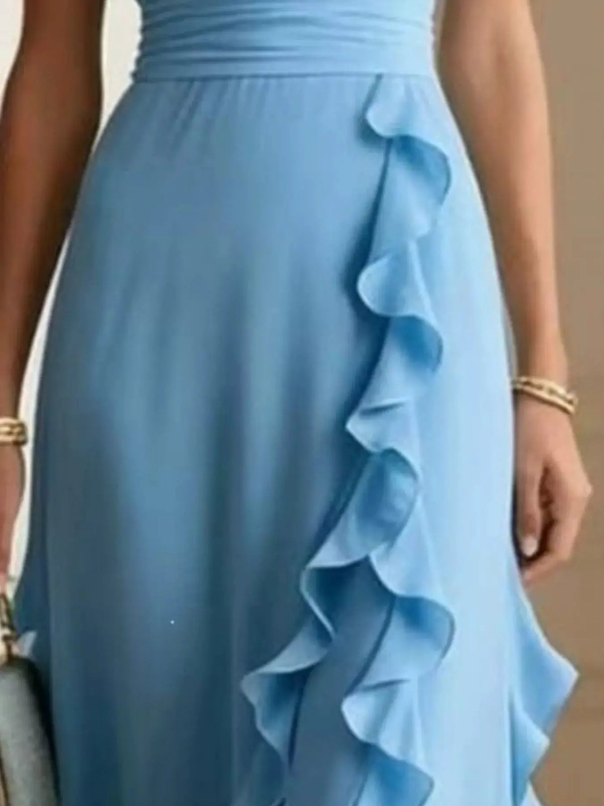 Ruffled Surplice Maxi Dress by Trendsi