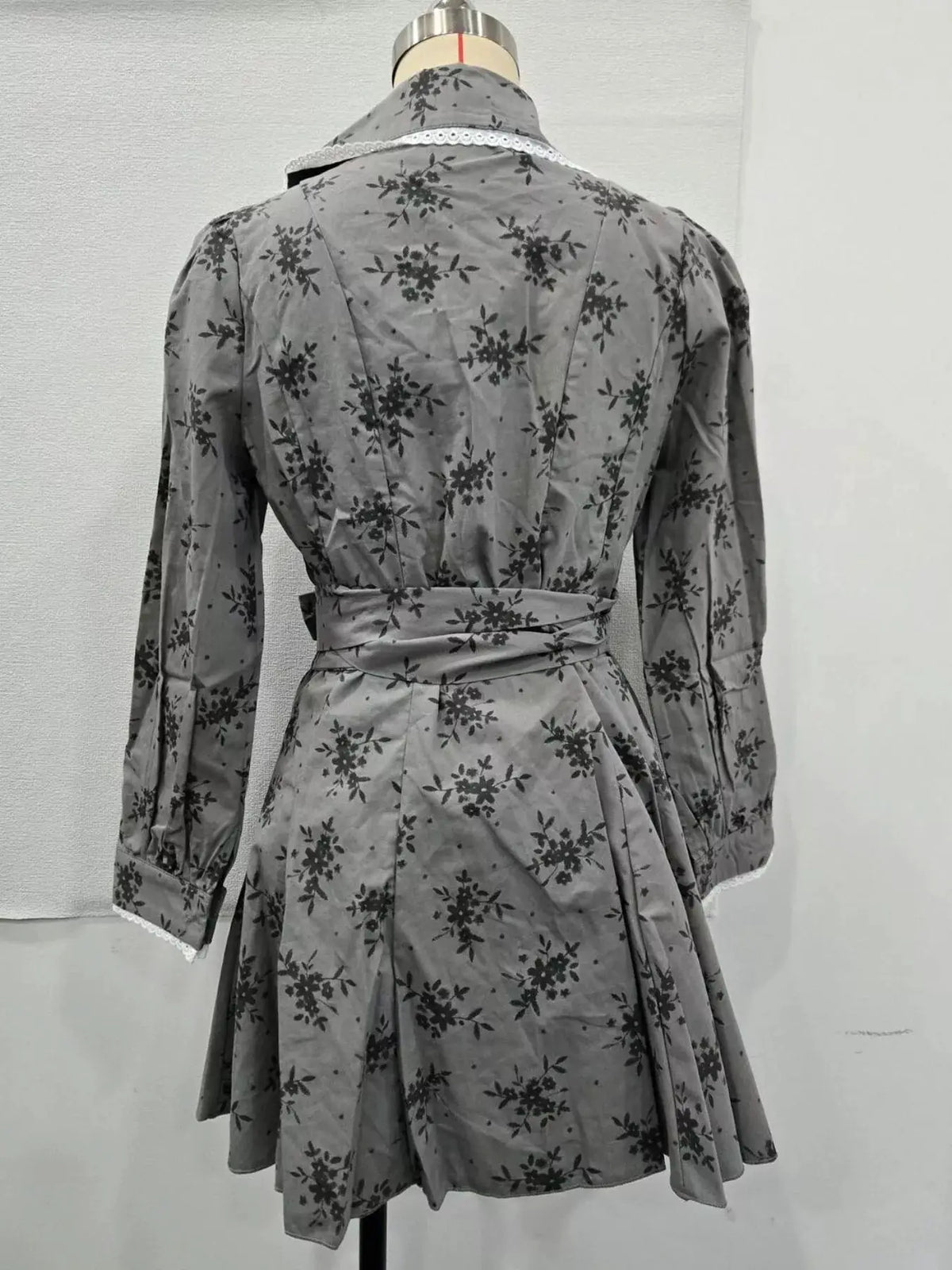 Floral Print Puff Sleeve Button-Down Mini Dress by Trendsi