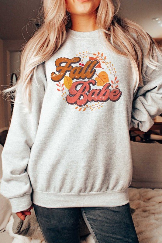 FALL BABE GRAPHIC SWEATSHIRT - Bitsy Gypsy Boutique