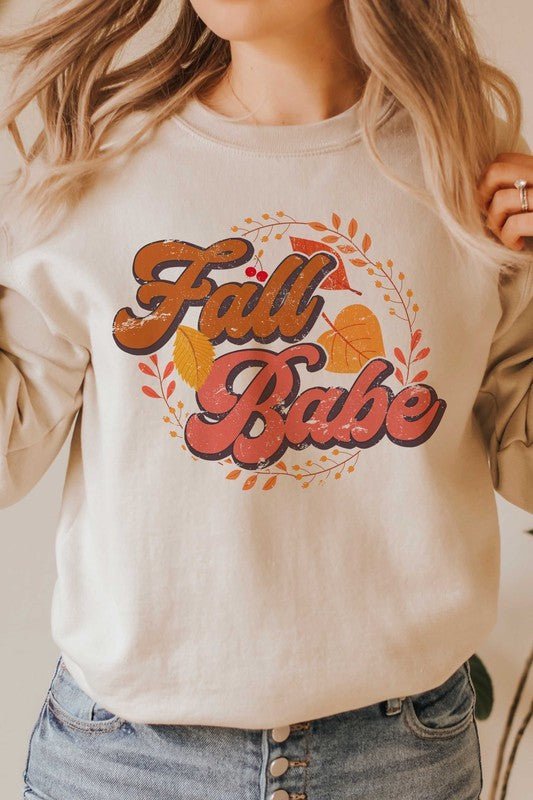 FALL BABE GRAPHIC SWEATSHIRT - Bitsy Gypsy Boutique