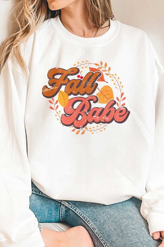 FALL BABE GRAPHIC SWEATSHIRT - Bitsy Gypsy Boutique