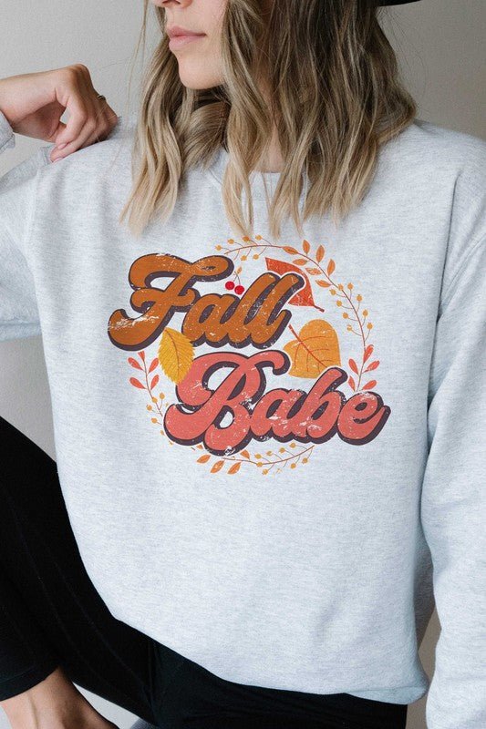 FALL BABE GRAPHIC SWEATSHIRT - Bitsy Gypsy Boutique