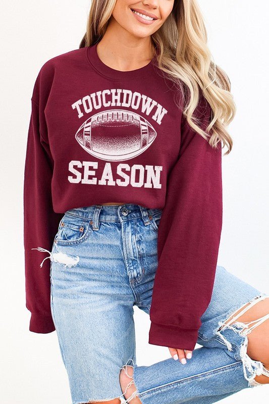 Fall Football Game Day Touchdown Season Sweatshirt - Bitsy Gypsy Boutique