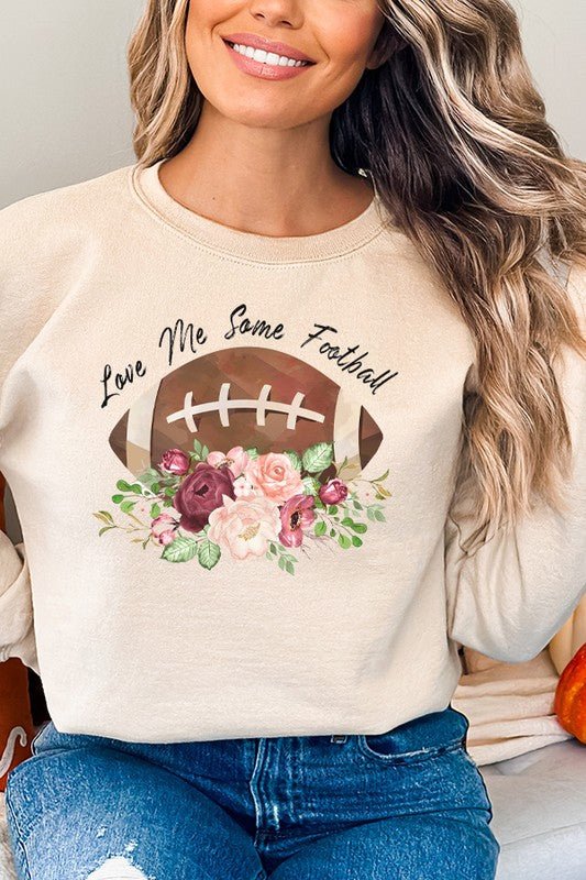 Fall Gameday Love Me Some Football Sweatshirt - Bitsy Gypsy Boutique