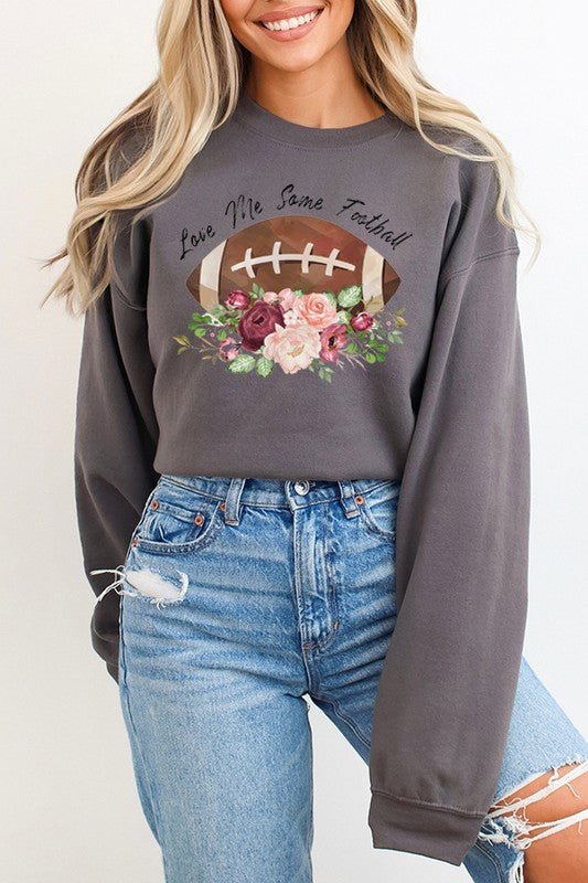 Fall Gameday Love Me Some Football Sweatshirt - Bitsy Gypsy Boutique