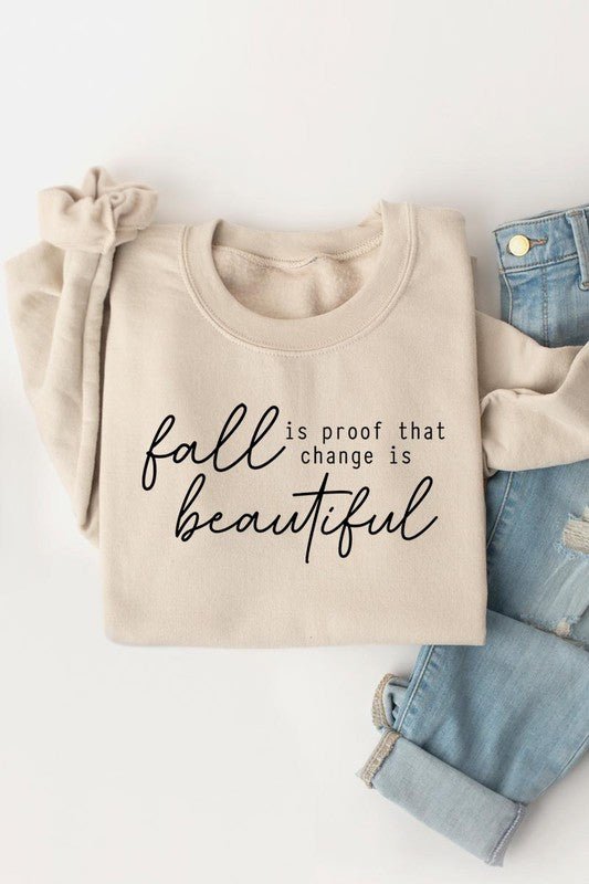 Fall Is Proof That Graphic Fleece Sweatshirts - Bitsy Gypsy Boutique