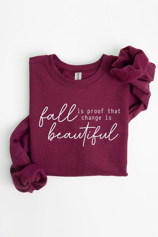 Fall Is Proof That Graphic Fleece Sweatshirts - Bitsy Gypsy Boutique