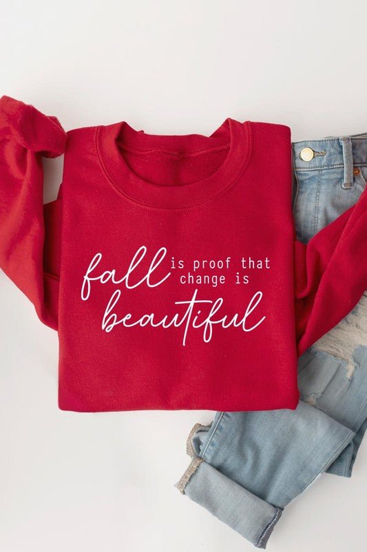 Fall Is Proof That Graphic Fleece Sweatshirts - Bitsy Gypsy Boutique