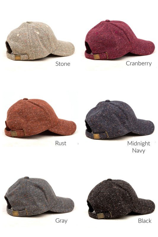 Fall Tweed Ball Cap - Bitsy Gypsy Boutique