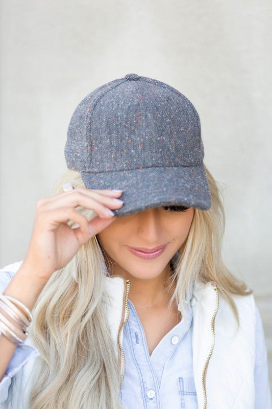 Fall Tweed Ball Cap - Bitsy Gypsy Boutique