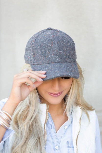 Fall Tweed Ball Cap - Bitsy Gypsy Boutique