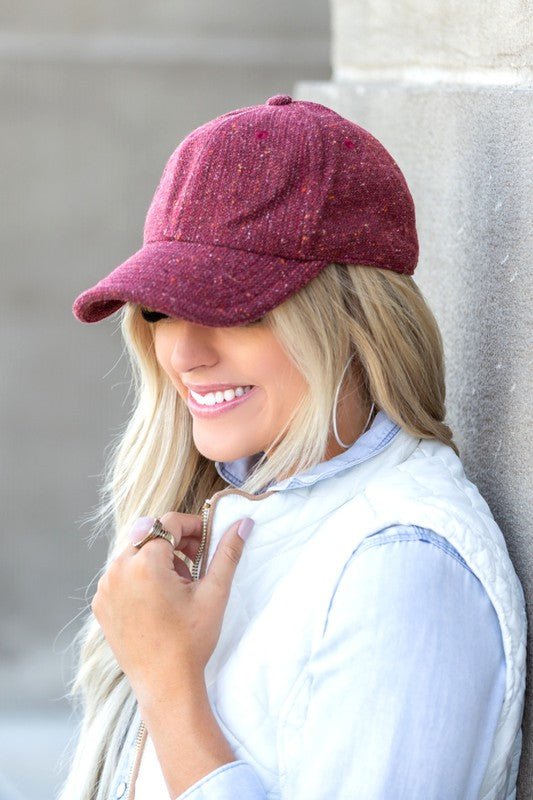 Fall Tweed Ball Cap - Bitsy Gypsy Boutique