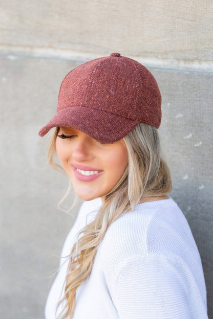 Fall Tweed Ball Cap - Bitsy Gypsy Boutique