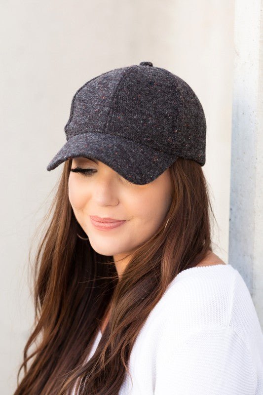 Fall Tweed Ball Cap - Bitsy Gypsy Boutique