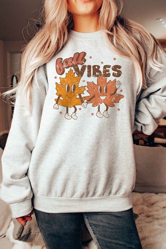 FALL VIBES GRAPHIC SWEATSHIRT - Bitsy Gypsy Boutique