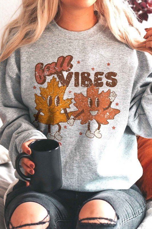 FALL VIBES GRAPHIC SWEATSHIRT - Bitsy Gypsy Boutique