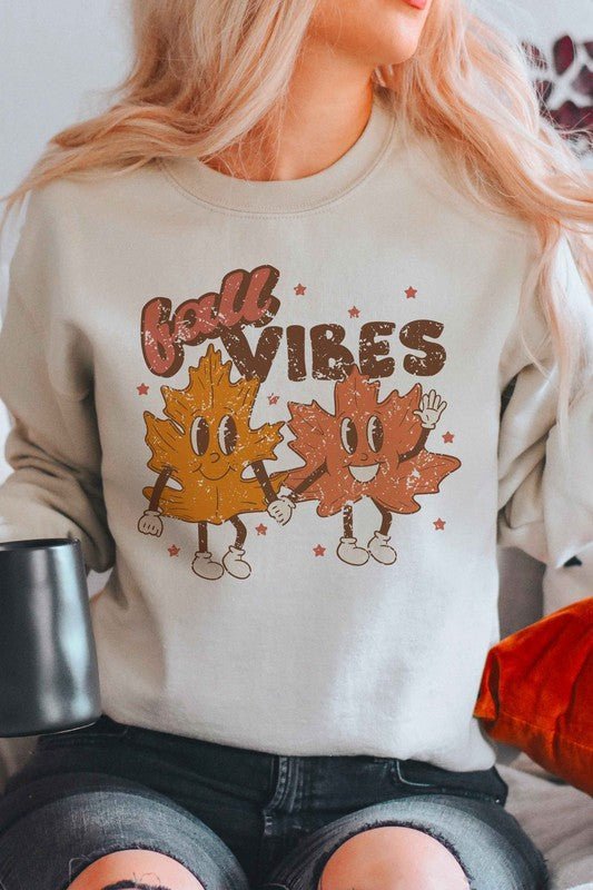 FALL VIBES GRAPHIC SWEATSHIRT - Bitsy Gypsy Boutique