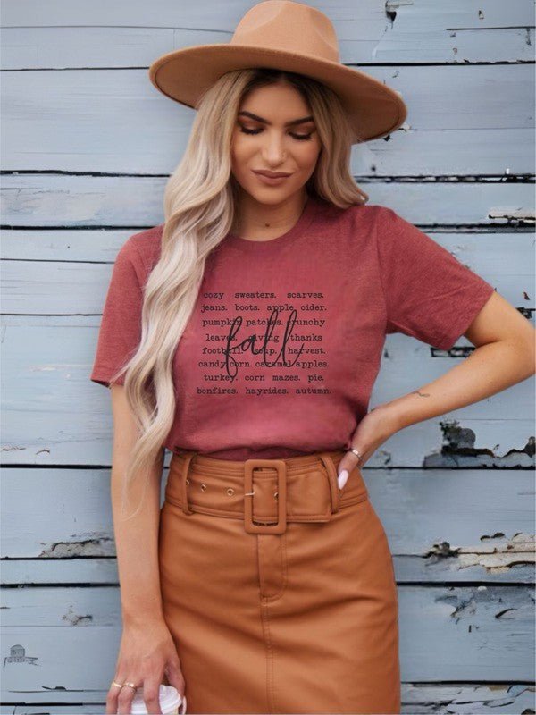 Fall Words Graphic Tee - Bitsy Gypsy Boutique