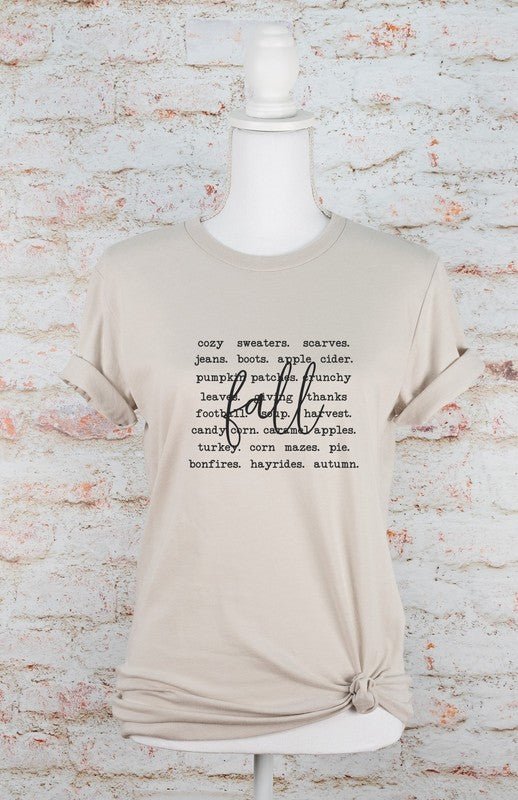 Fall Words Graphic Tee - Bitsy Gypsy Boutique