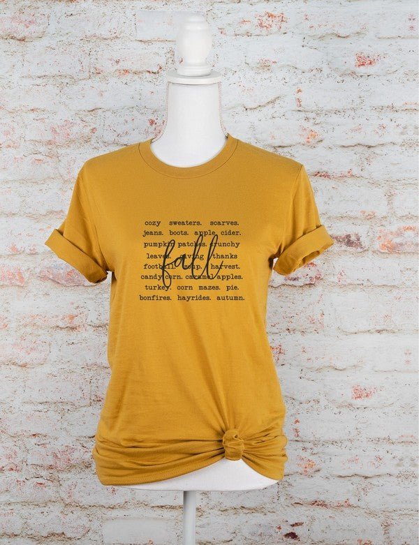 Fall Words Graphic Tee - Bitsy Gypsy Boutique